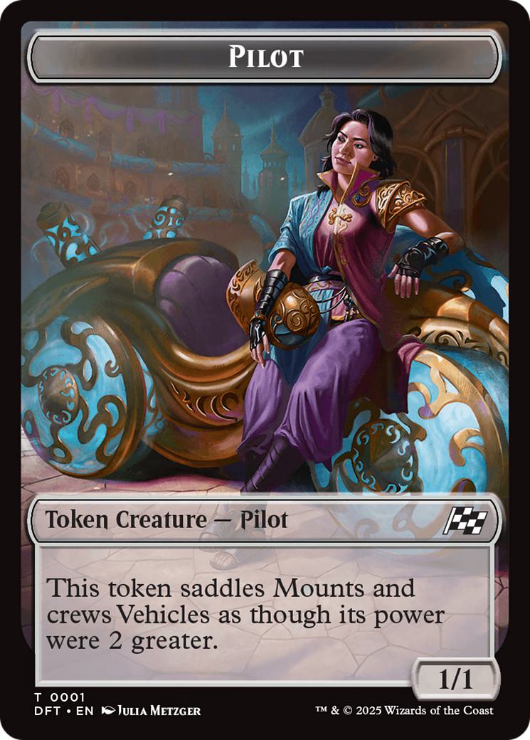 Pilot Token (01) // Treasure Token (11) [Aetherdrift: Tokens] [Non-Foil]