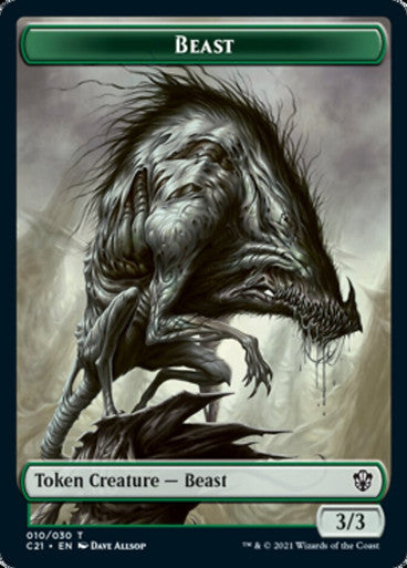 Beast Token (10) // Whale Token (05) [Commander 2021 Tokens] [Non-Foil]