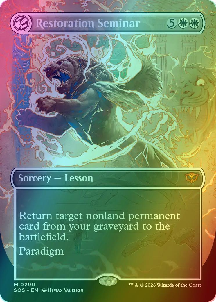 Restoration Seminar [290] [Borderless] [Field Notes] [Secrets of Strixhaven] [Foil]