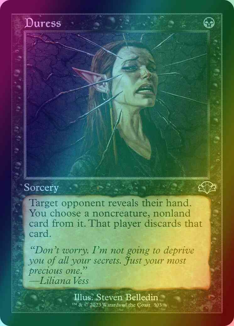Duress [303] [Retro Frame] [Dominaria Remastered] [Foil]