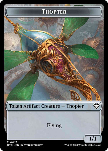 Thopter Token (27) // Treasure Token (18) [Outlaws of Thunder Junction: Commander: Tokens] [Non-Foil]