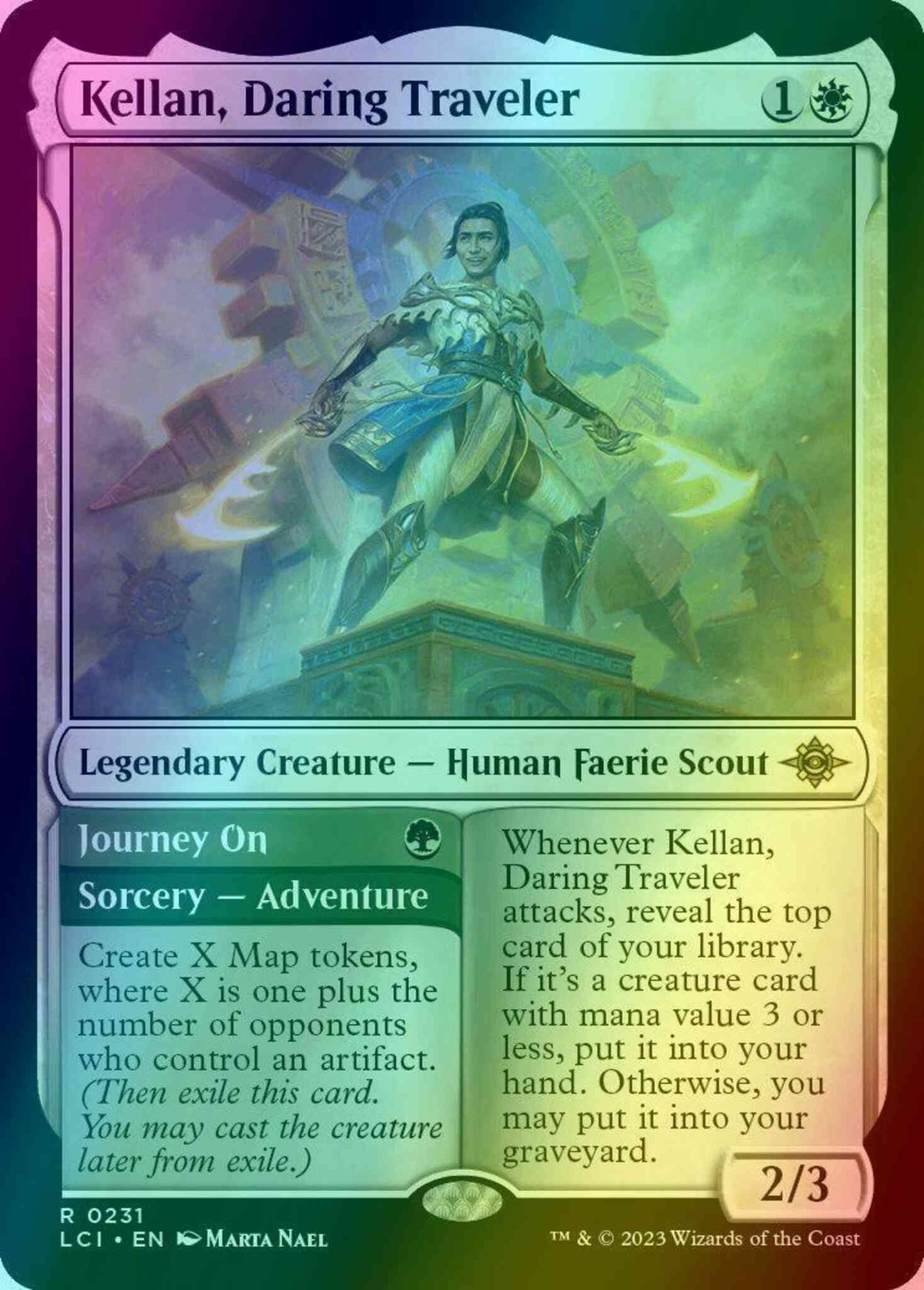 Kellan, Daring Traveler // Journey On [231] [The Lost Caverns of Ixalan] [Foil]