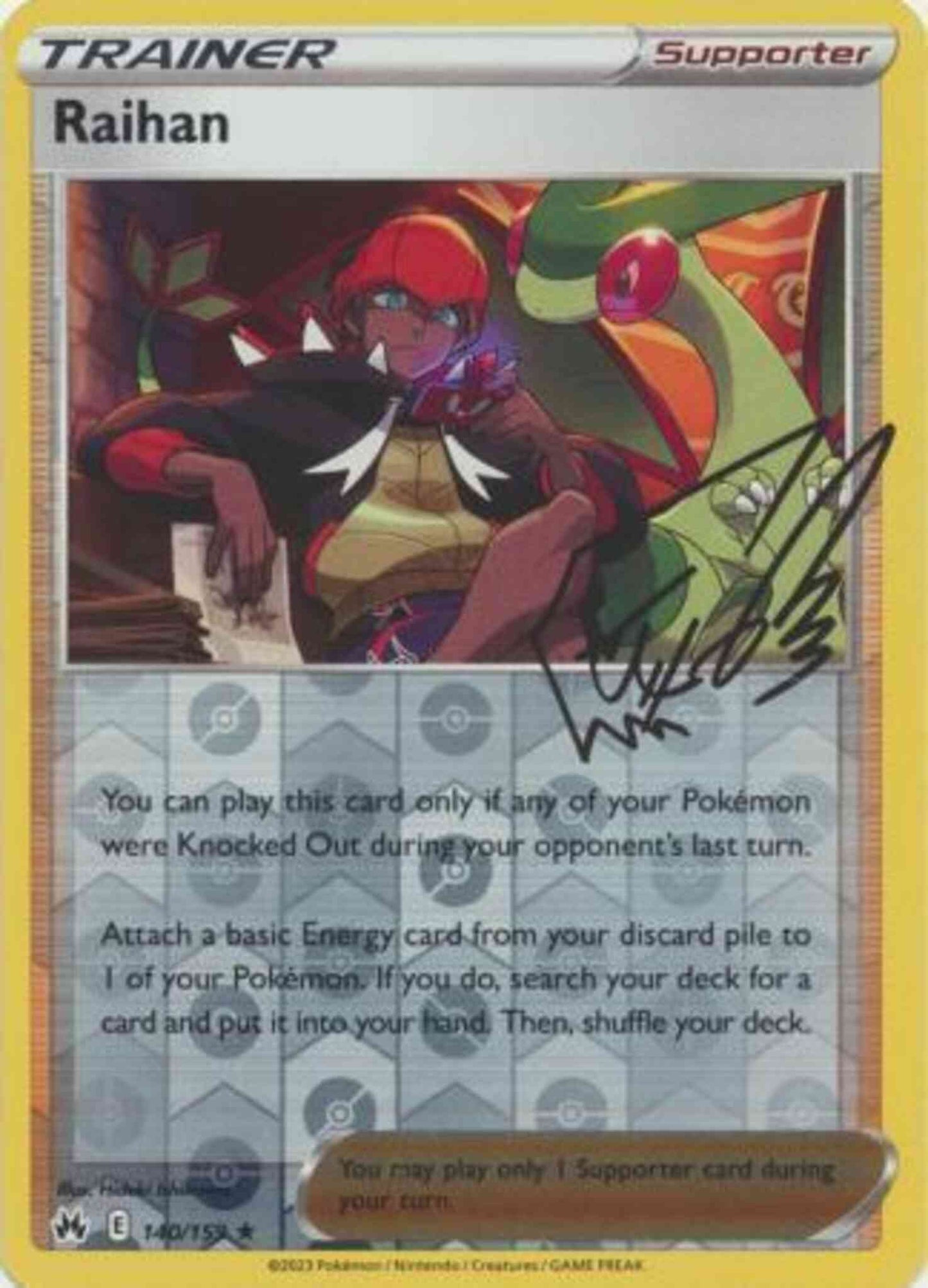 Raihan - 140/159 - Rare Holo [swsh125-140] [Reverse Holo]