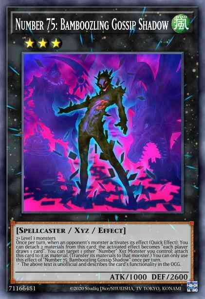 Number 75: Bamboozling Gossip Shadow - BLRR-EN032 - Secret Rare - 1st Edition