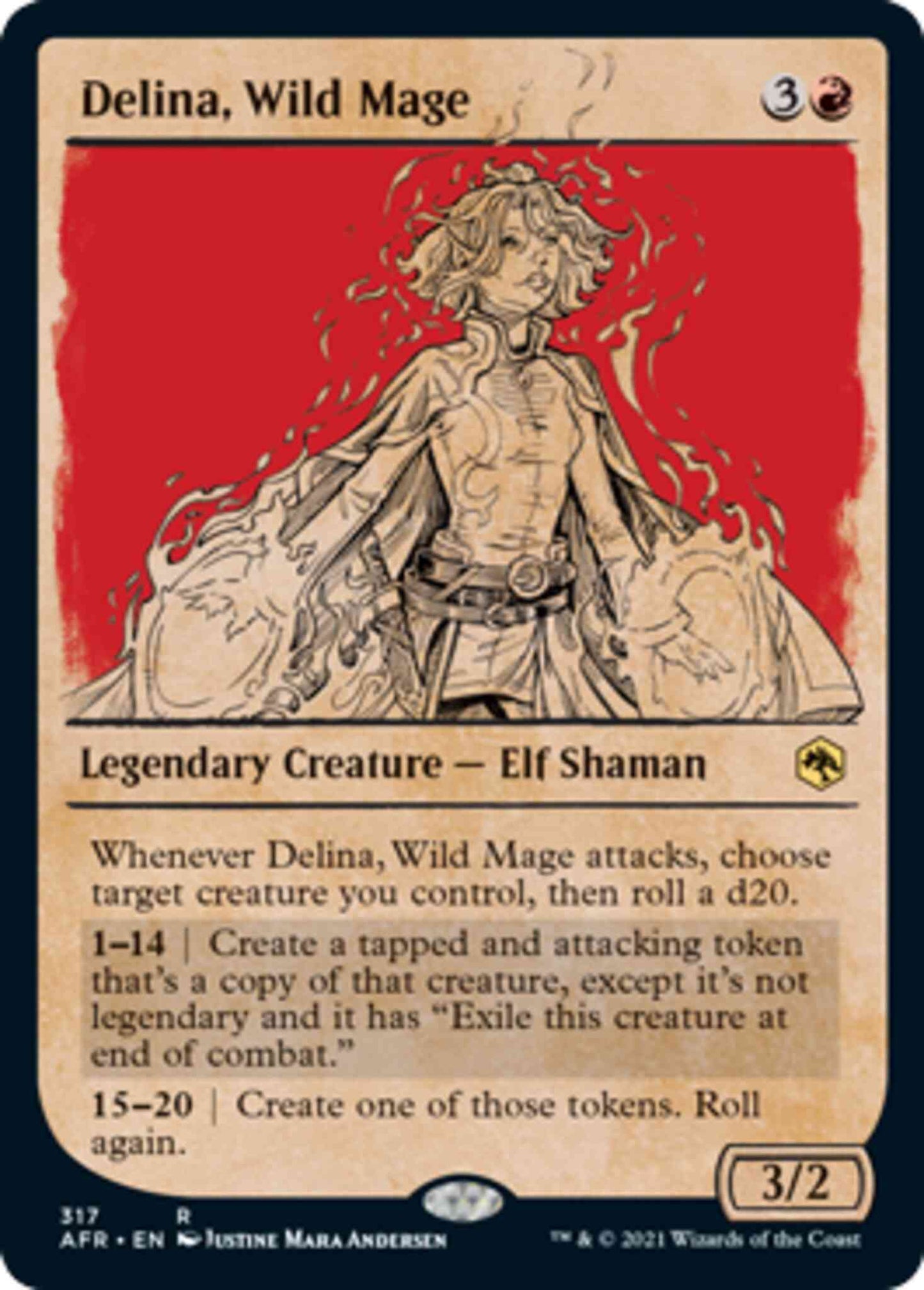 Delina, Wild Mage [317] [Rulebook Showcase] [Adventures in the Forgotten Realms] [Non-Foil]