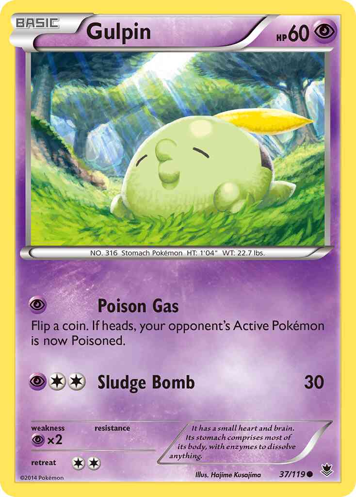 Gulpin - 37/119 - Common [xy4-37] [Reverse Holo]