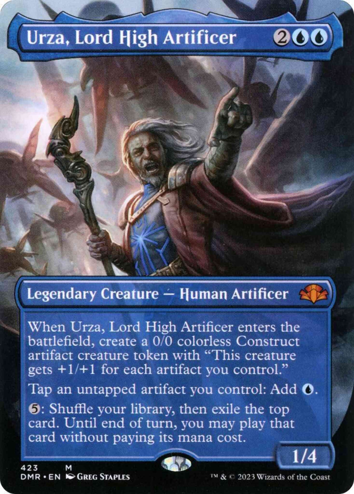 Urza, Lord High Artificer [423] [Borderless] [Dominaria Remastered] [Non-Foil]