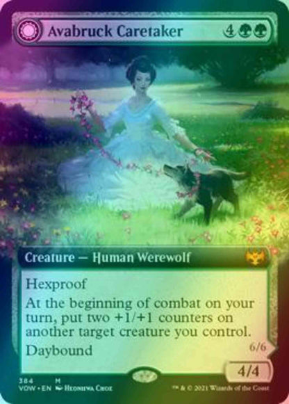 Avabruck Caretaker // Hollowhenge Huntmaster [384] [Extended Art] [Innistrad: Crimson Vow] [Foil]