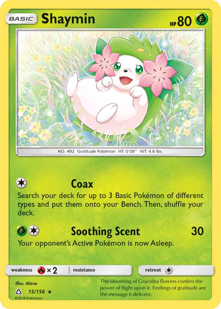 Shaymin - 15/156 - Rare Holo [sm5-15] [Reverse Holo]