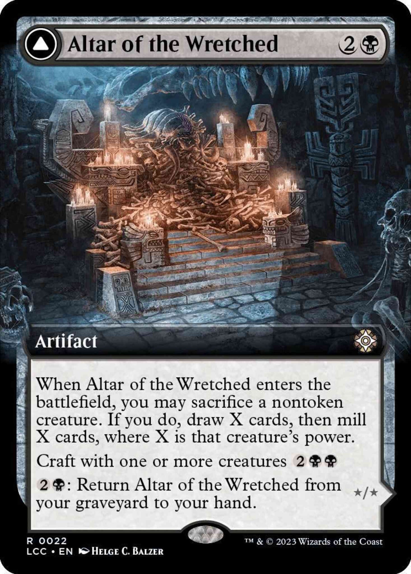 Altar of the Wretched // Wretched Bonemass [22] [Extended Art] [The Lost Caverns of Ixalan: Commander] [Non-Foil]