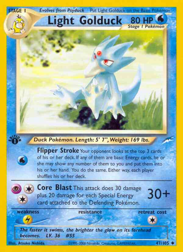 Light Golduck - 47/105 - Uncommon - 1st Edition [neo4-47] [Non-Holo]