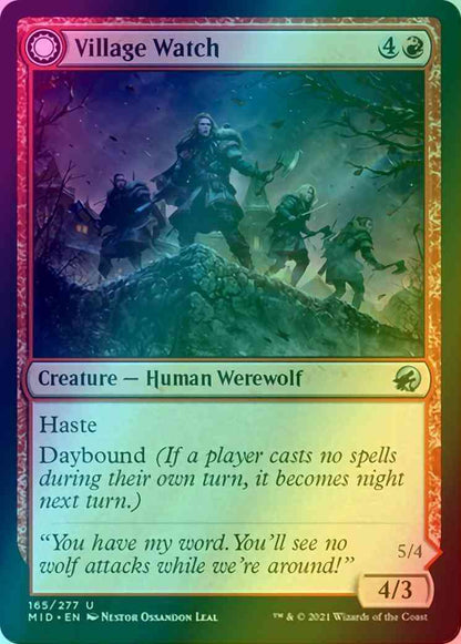Village Watch // Village Reavers [165] [Innistrad: Midnight Hunt] [Foil]