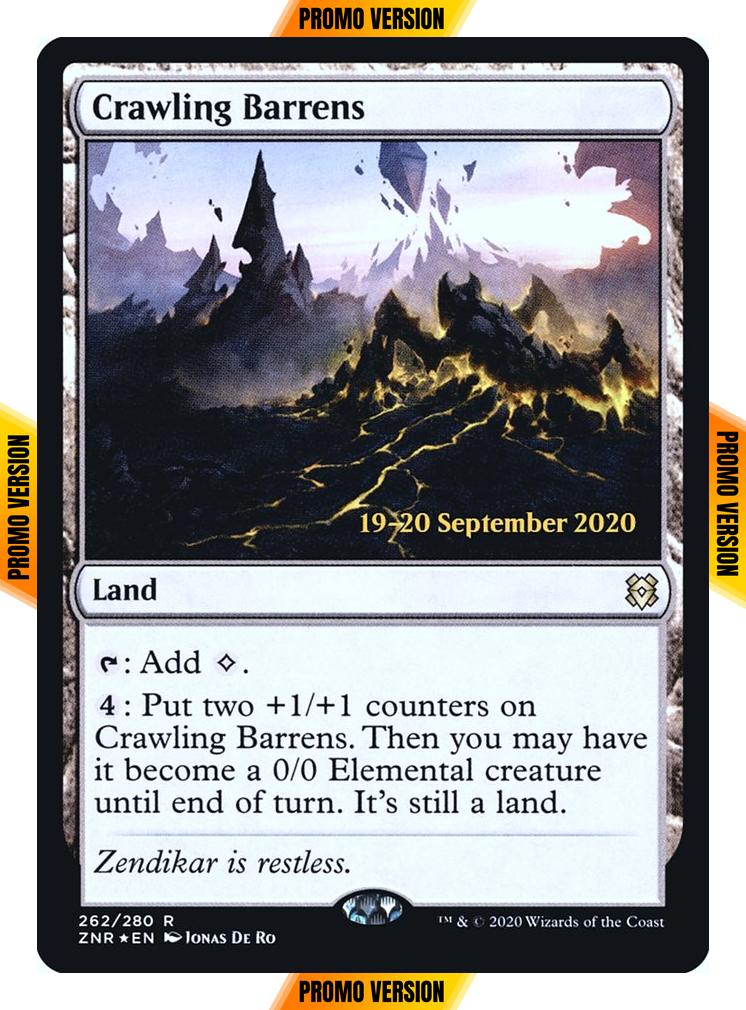 Crawling Barrens [Prerelease] [262s] [Zendikar Rising Promos] [Foil]
