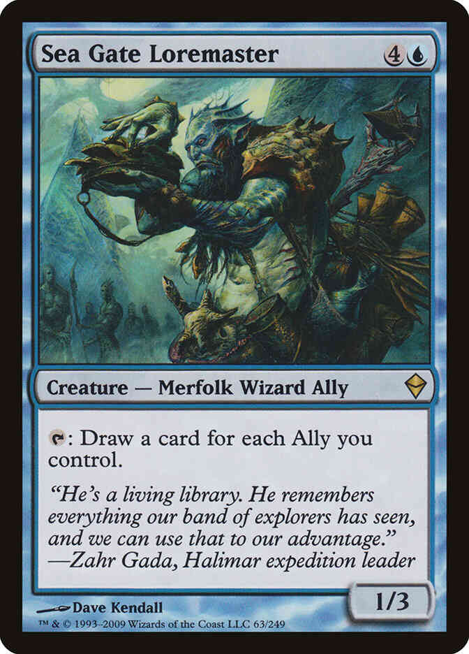Sea Gate Loremaster [63] [Zendikar] [Non-Foil]