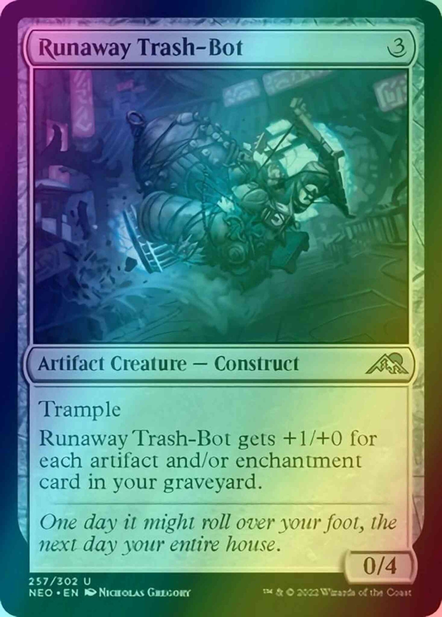 Runaway Trash-Bot [257] [Kamigawa: Neon Dynasty] [Foil]