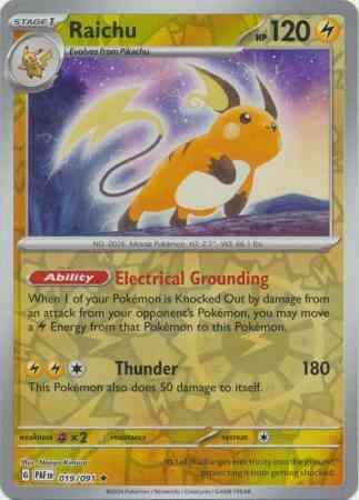 Raichu - 019/091 - Rare [sv045-019] [Reverse Holo]
