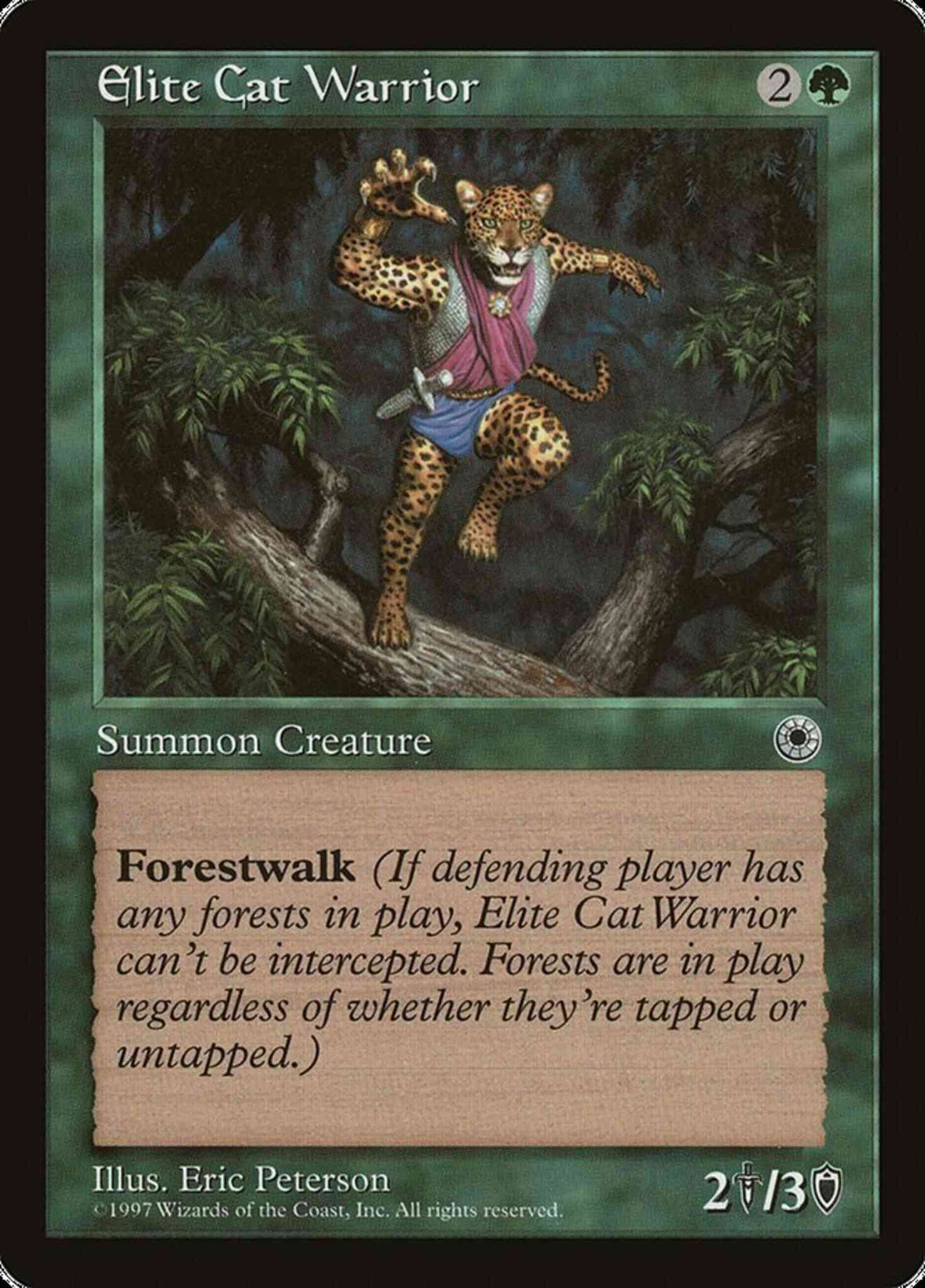Elite Cat Warrior [163c] [No Flavor Text] [Portal 1] [Non-Foil]