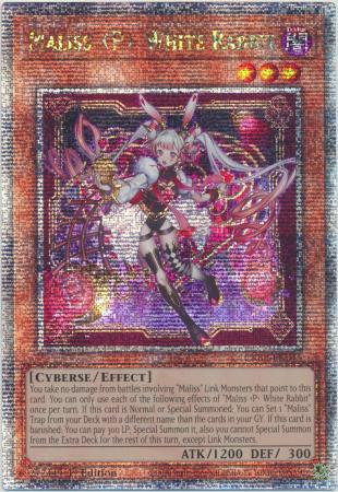 Maliss <P> White Rabbit - CRBR-EN015 - Quarter Century Secret Rare - 1st Edition