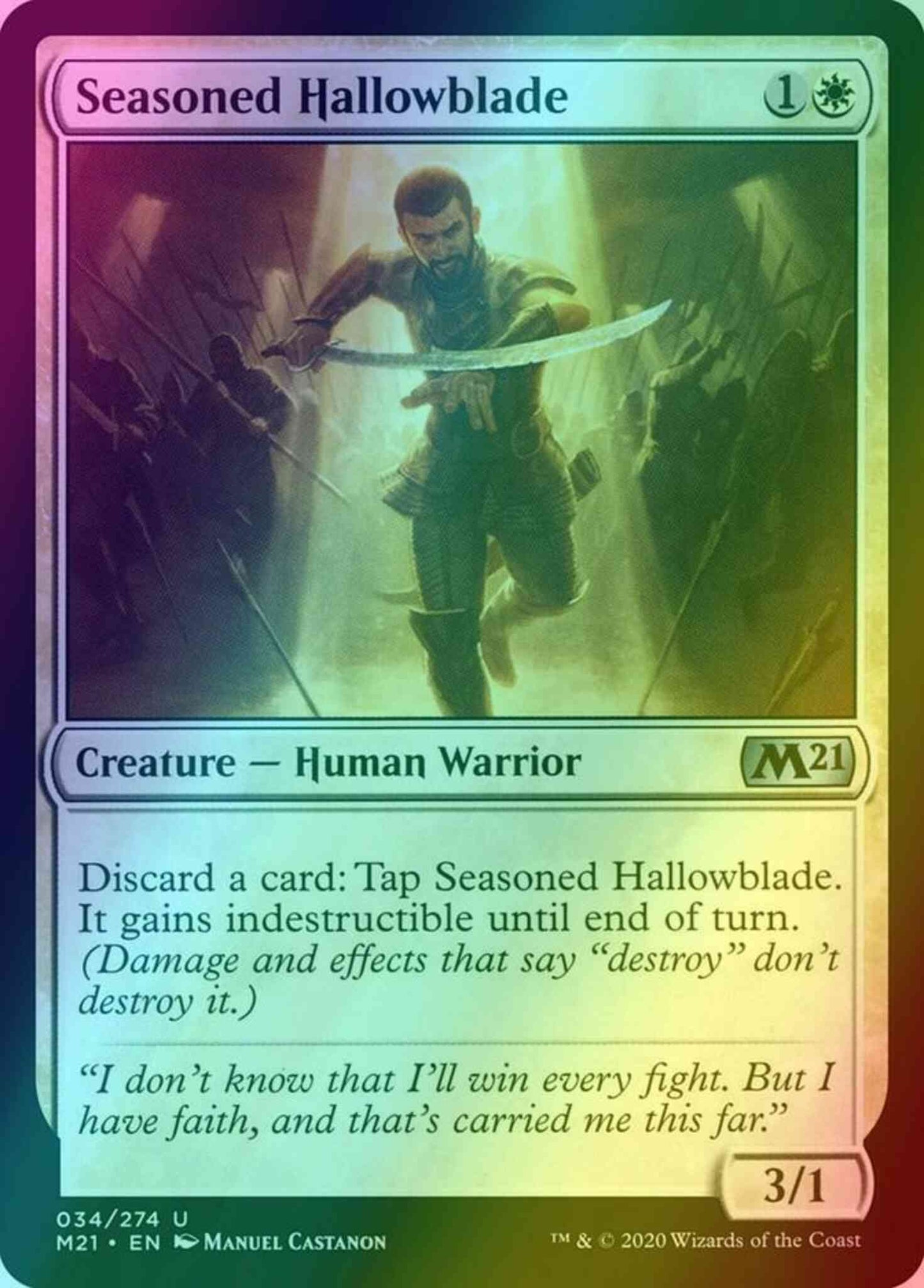 Seasoned Hallowblade [34] [Core Set 2021] [Foil]