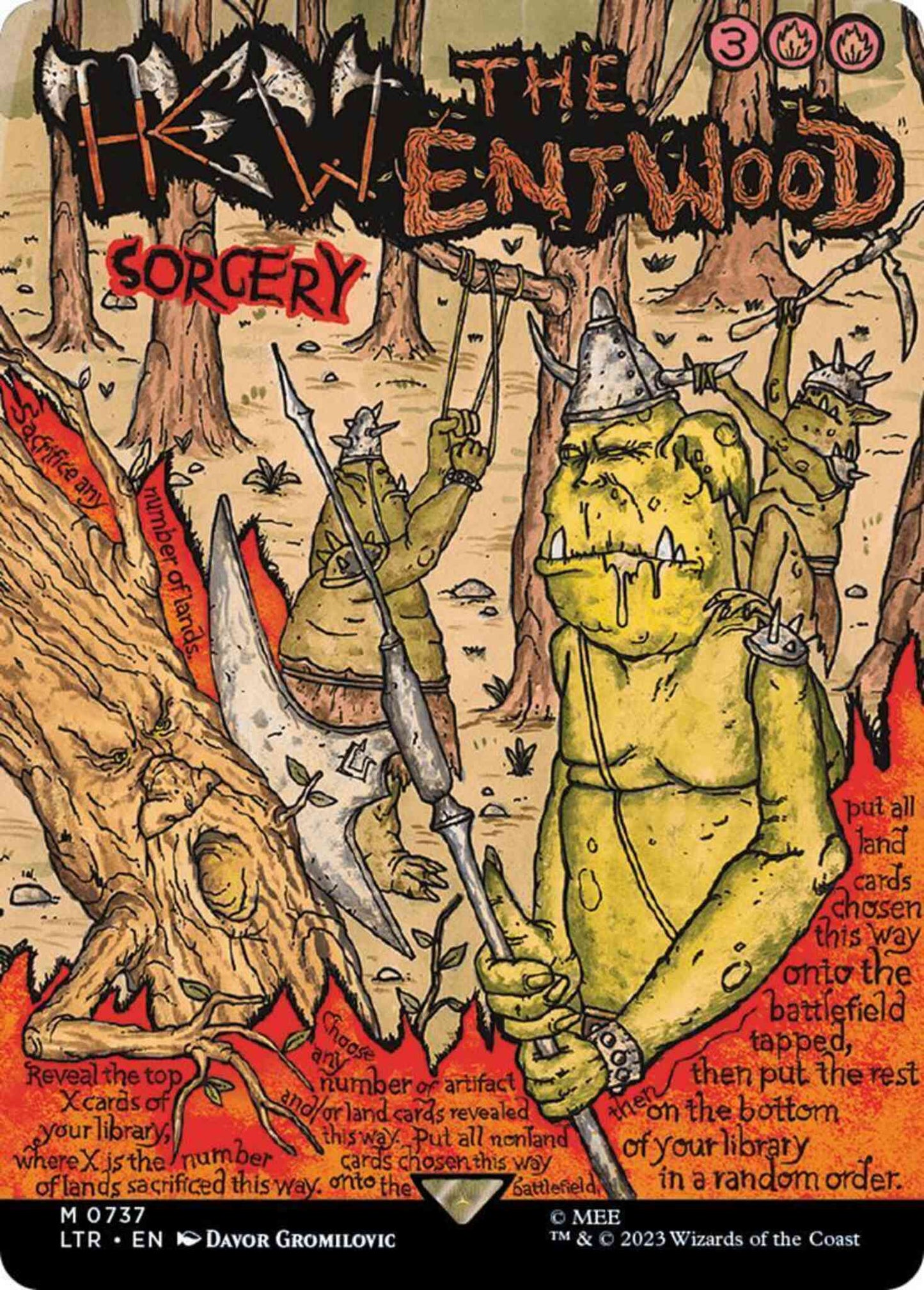 Hew the Entwood [737] [Borderless] [Poster] [The Lord of the Rings: Tales of Middle-earth] [Non-Foil]