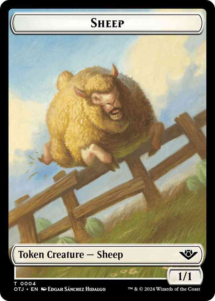 Sheep Token [04] [Outlaws of Thunder Junction: Tokens] [Non-Foil]