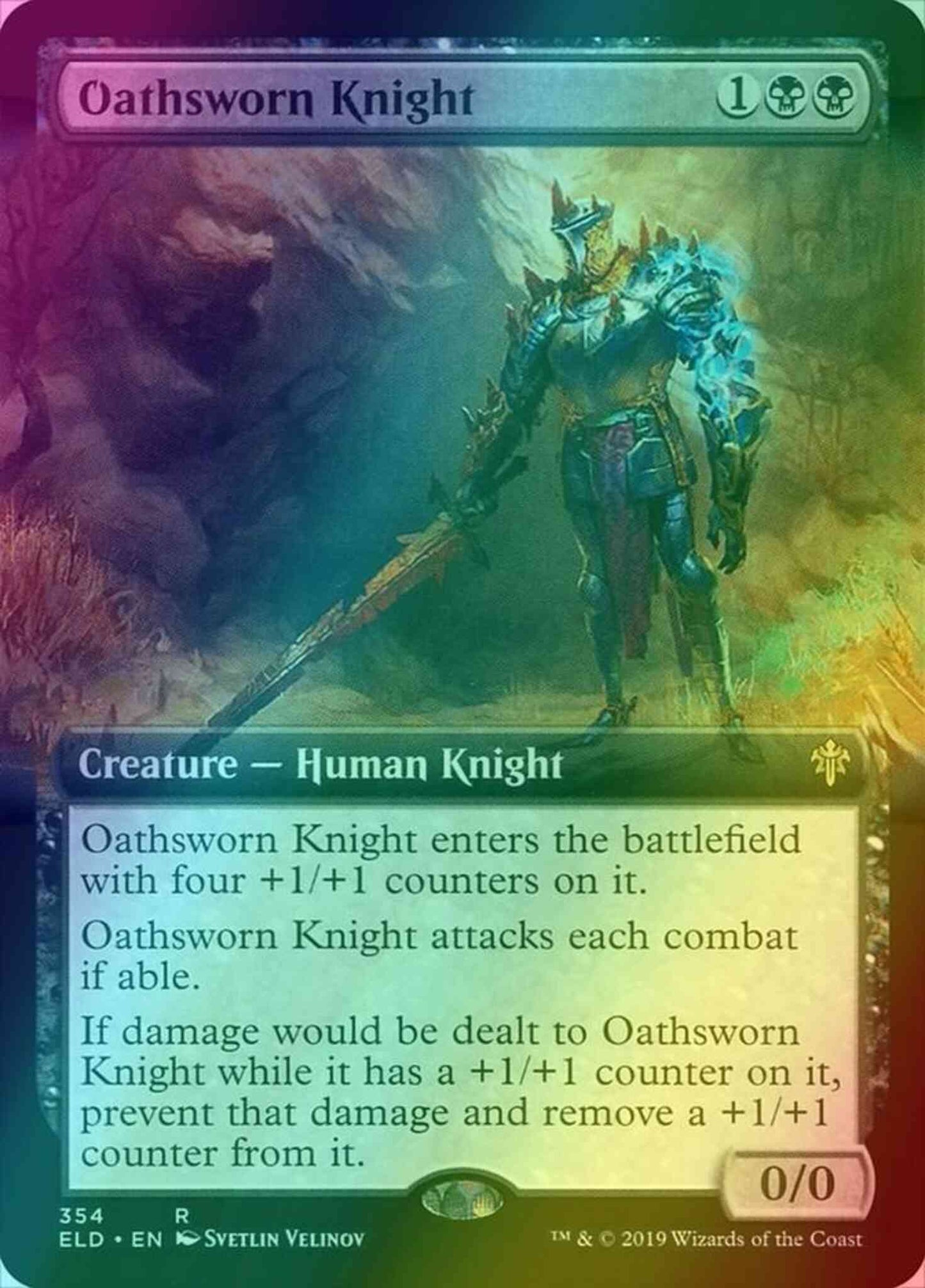 Oathsworn Knight [354] [Extended Art] [Throne of Eldraine] [Foil]