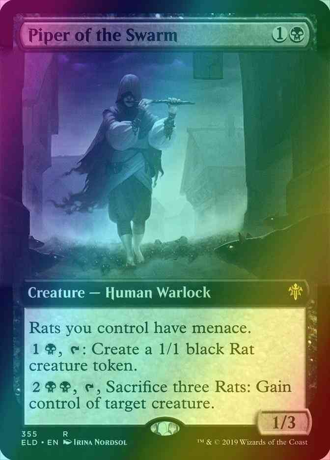 Piper of the Swarm [355] [Extended Art] [Throne of Eldraine] [Foil]