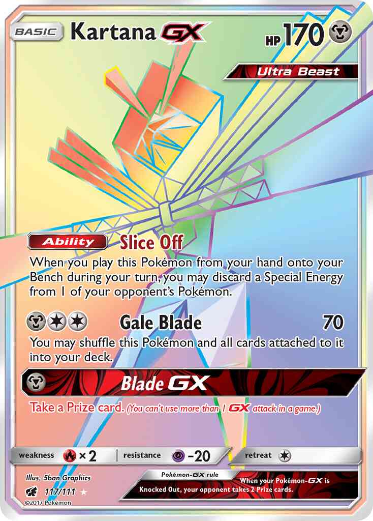 Kartana-GX - 117/111 - Rare Secret [sm4-117] [Secret]