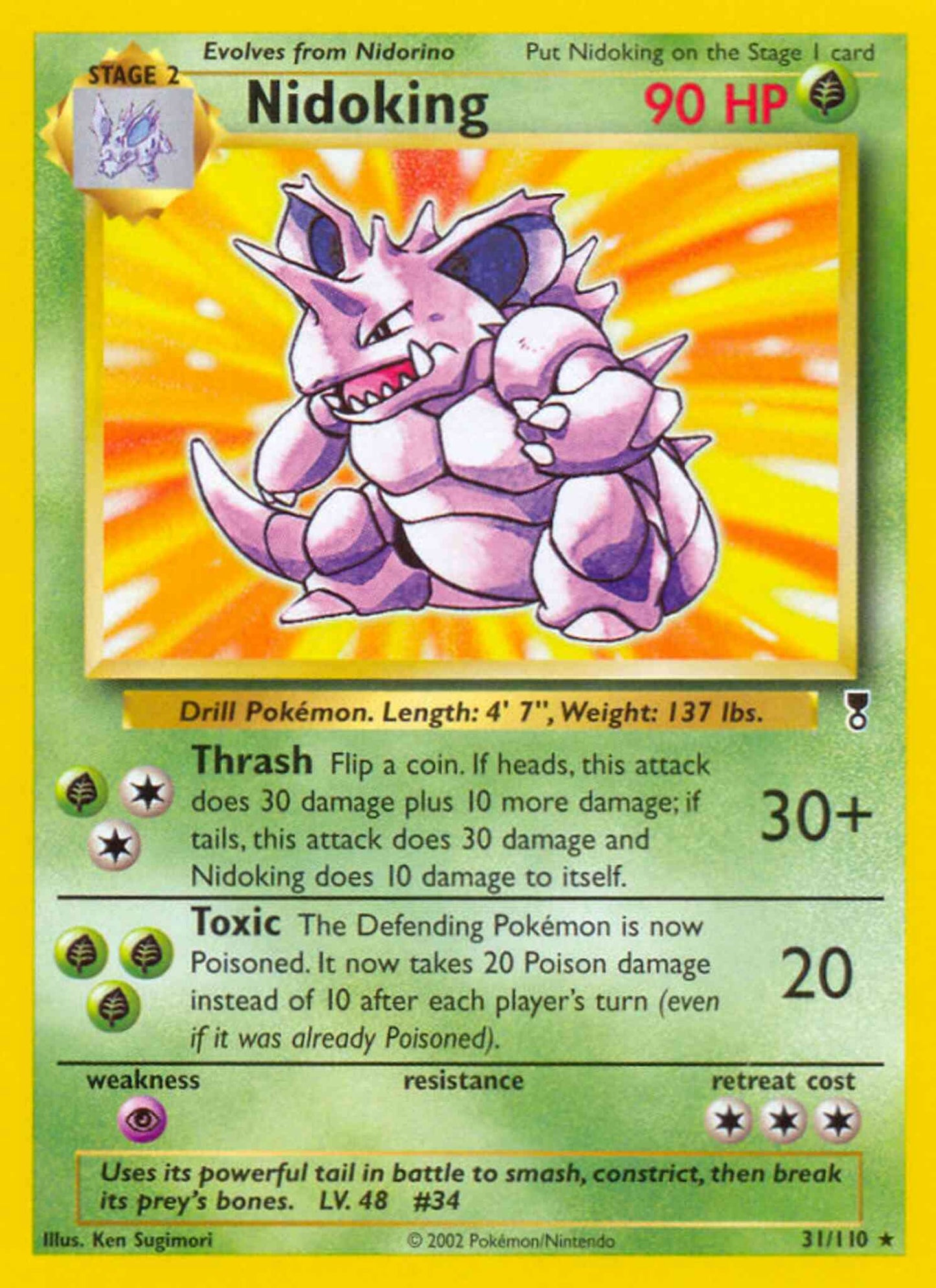 Nidoking - 31/110 - Rare [base6-31] [Non-Holo]