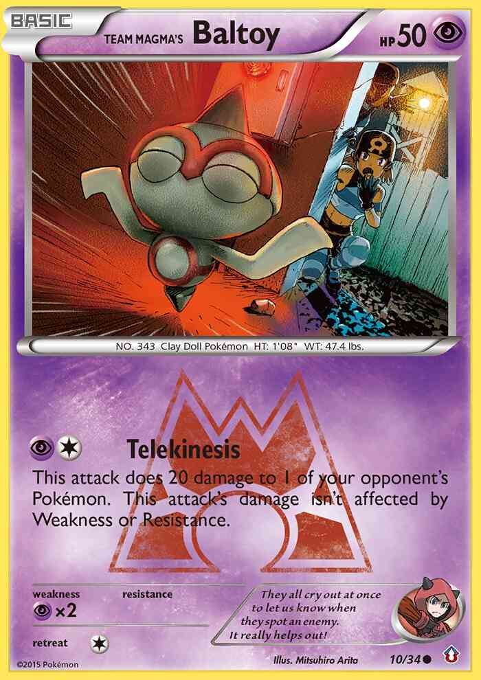 Team Magma's Baltoy - 10/34 - Common [dc1-10] [Non-Holo]