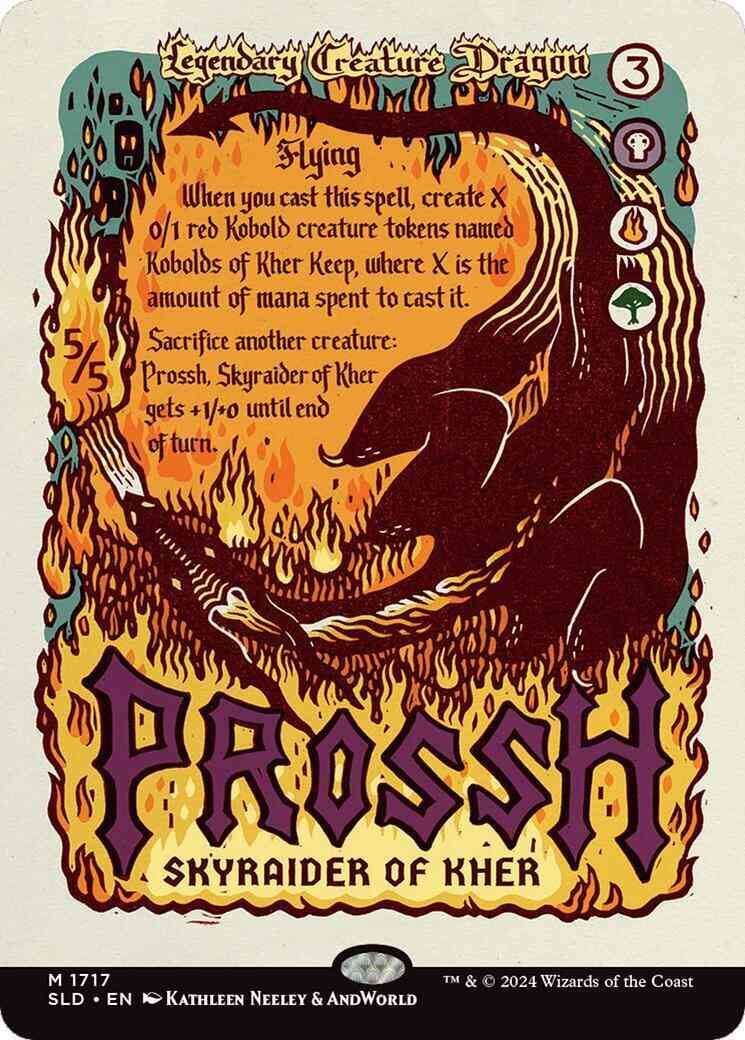 Prossh, Skyraider of Kher [1717] [Borderless] [Prints of Darkness] [Secret Lair Drop] [Foil]