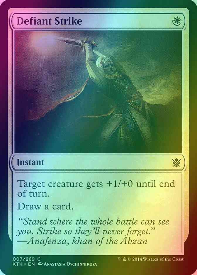 Defiant Strike [7] [Khans Of Tarkir] [Foil]