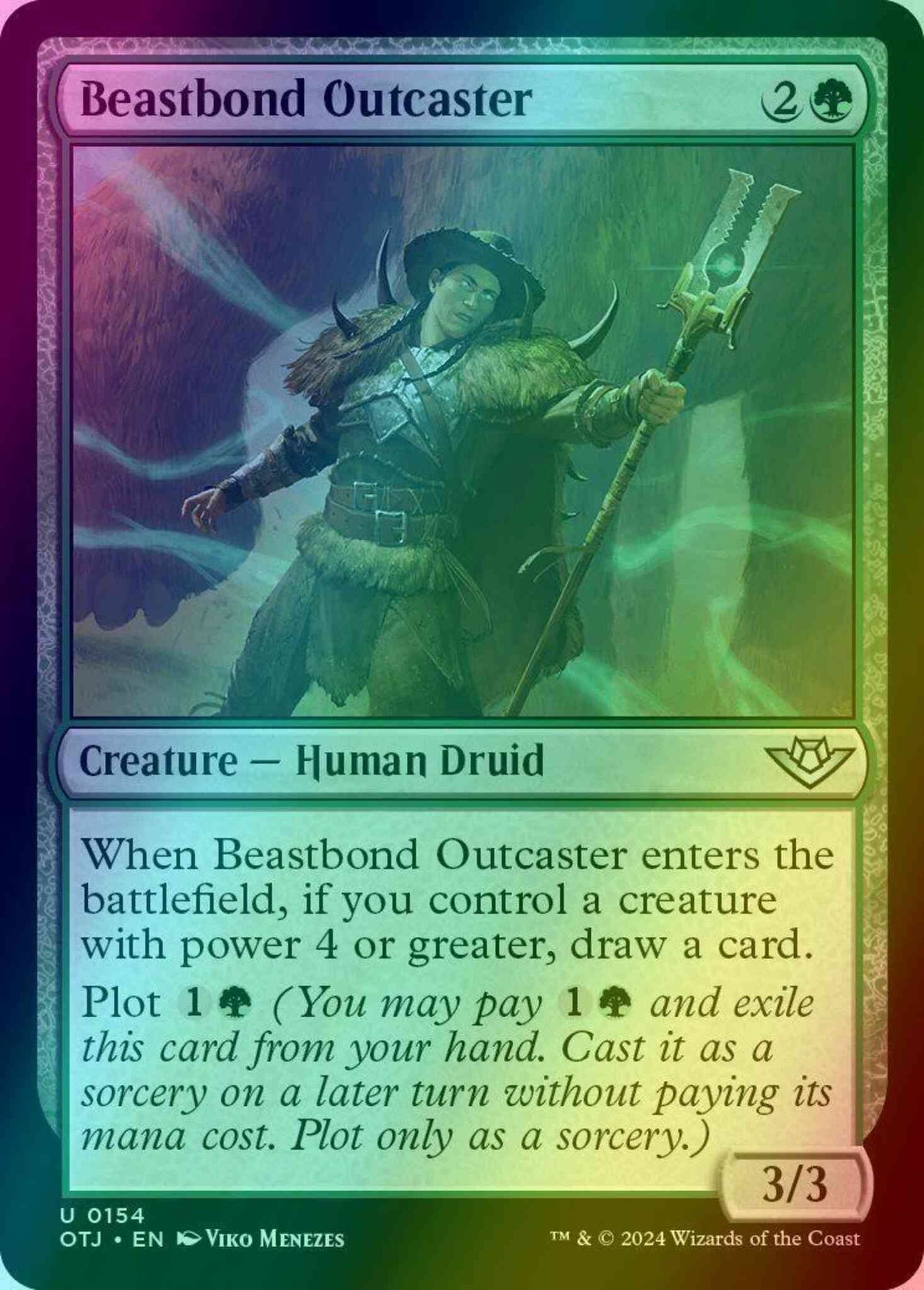 Beastbond Outcaster [154] [Outlaws of Thunder Junction] [Foil]
