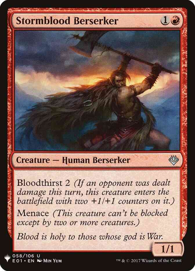 Stormblood Berserker [E01-58] [The List] [Non-Foil]