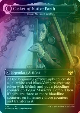 Dracula the Voyager // Casket of Native Earth - Edgar, Charmed Groom // Edgar Markov's Coffin [341] [Dracula Series] [Innistrad: Crimson Vow] [Foil]