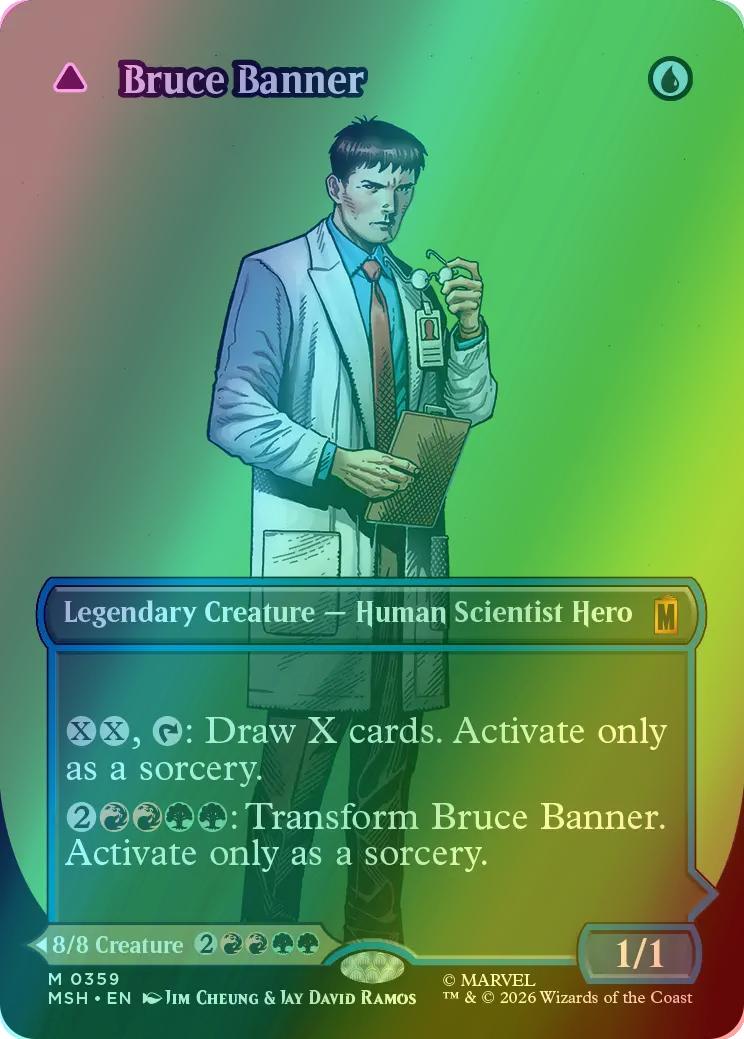 Bruce Banner // The Incredible Hulk [359] [Borderless] [Logo] [Marvel Super Heroes] [Foil]