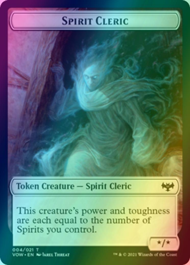 Blood Token (17) // Spirit Cleric Token (04) [Innistrad: Crimson Vow: Tokens] [Foil]