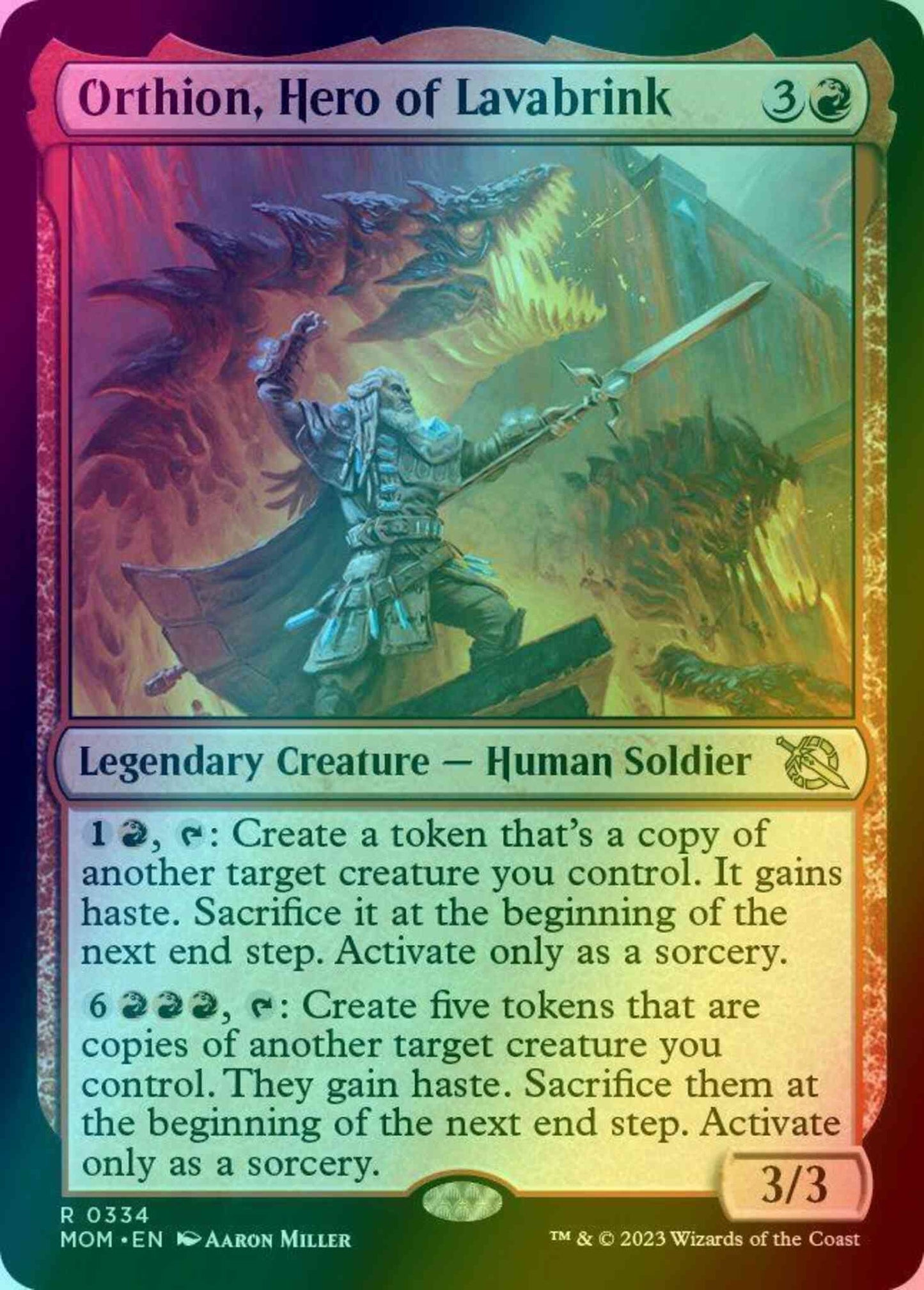 Orthion, Hero of Lavabrink [334] [Jumpstart Exclusive] [March of the Machine] [Foil]