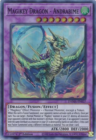Magikey Dragon - Andrabime - DAMA-EN037 - Super Rare - 1st Edition