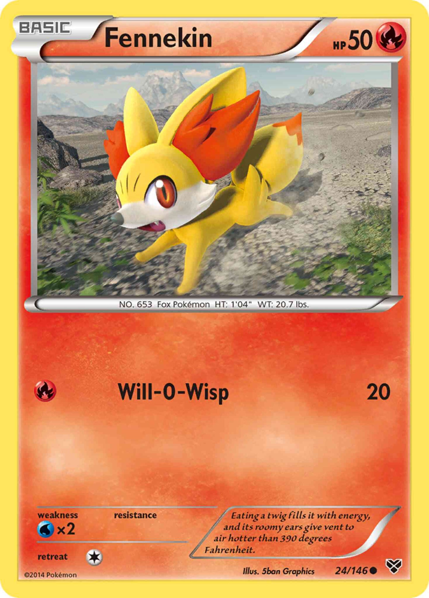 Fennekin - 24/146 - Common [xy1-24] [Reverse Holo]