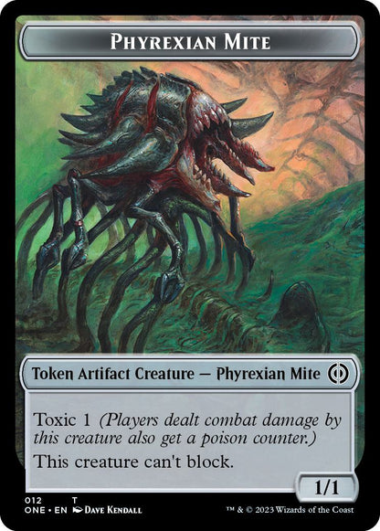 Cat Token (01) // Phyrexian Mite Token (12) [Phyrexia: All Will Be One: Tokens] [Non-Foil]