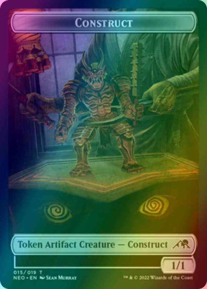 Construct Token (15) // Spirit Token (02) [Kamigawa: Neon Dynasty: Tokens] [Foil]