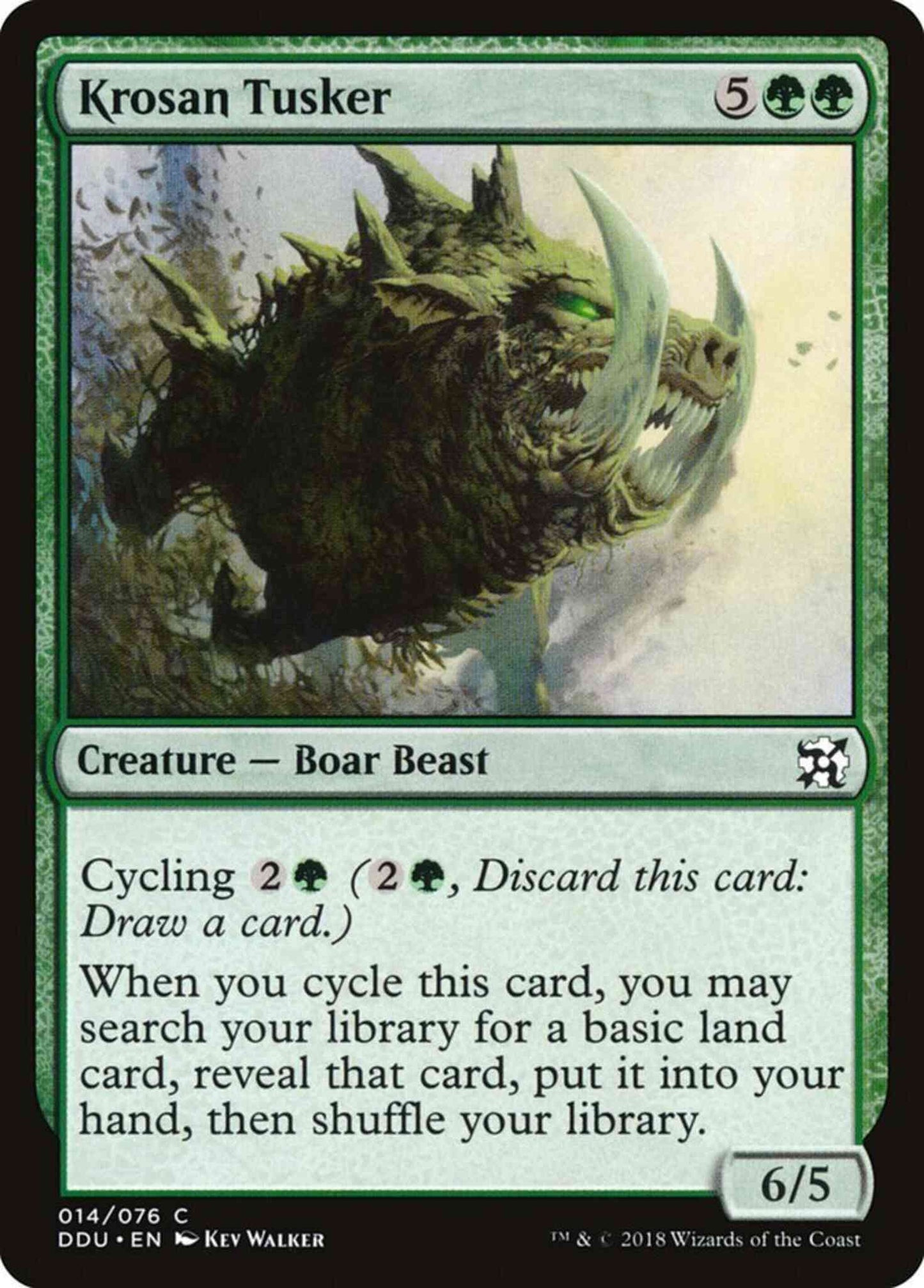 Krosan Tusker [14] [Duel Decks Elves vs Inventors] [Non-Foil]
