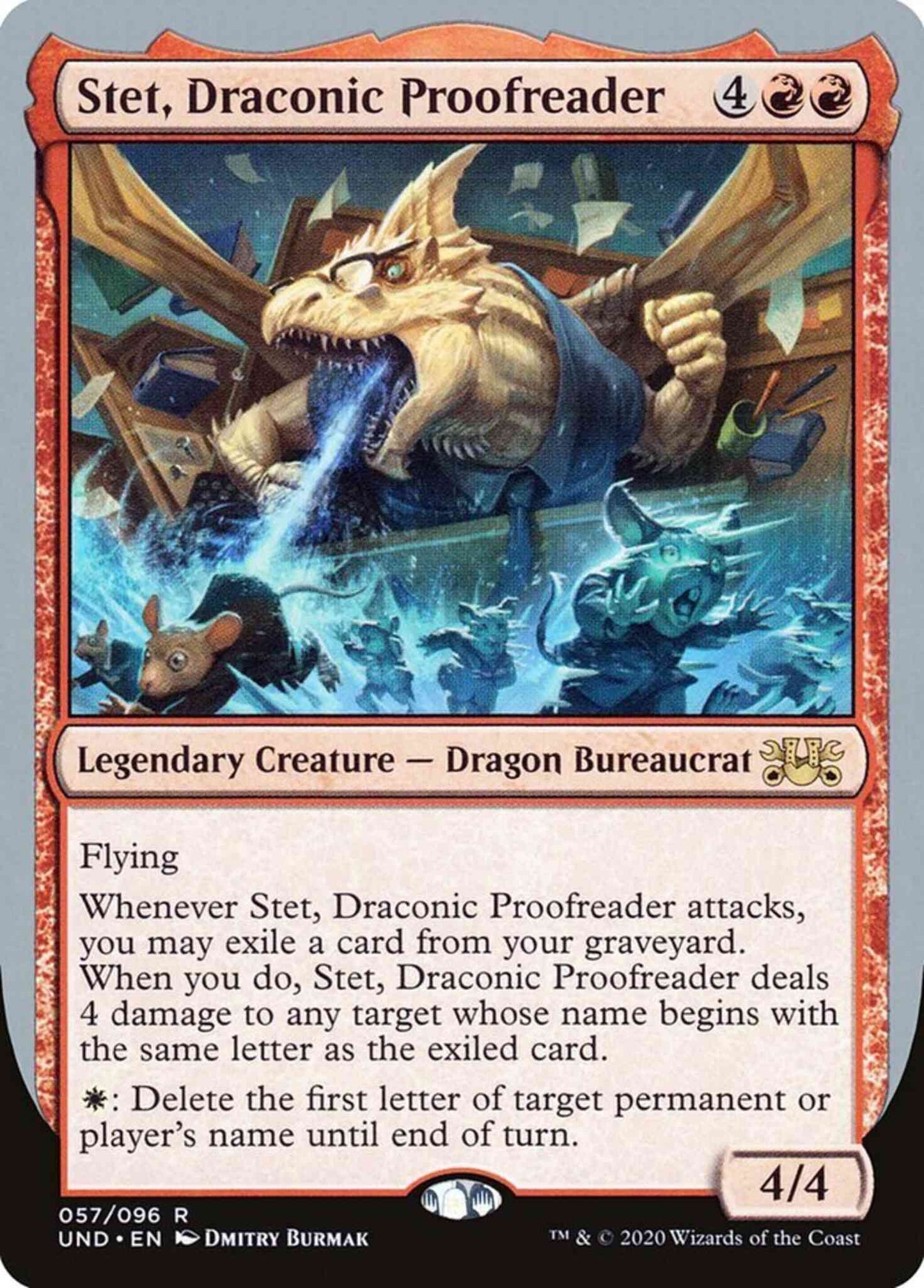 Stet, Draconic Proofreader [57] [Unsanctioned] [Non-Foil]