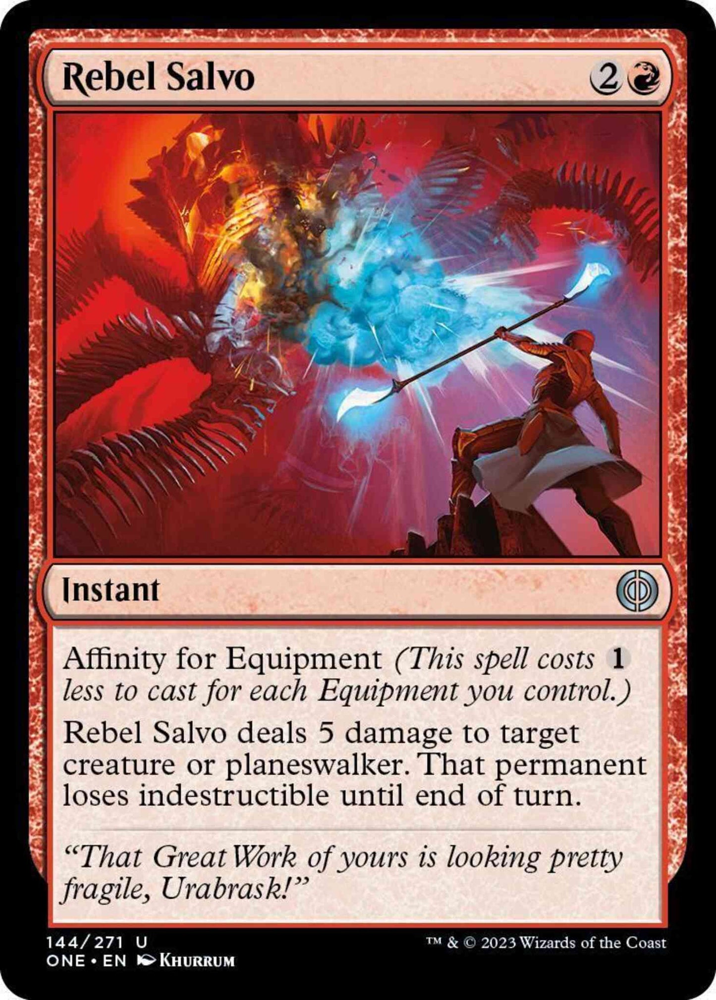 Rebel Salvo [144] [Phyrexia: All Will Be One] [Non-Foil]