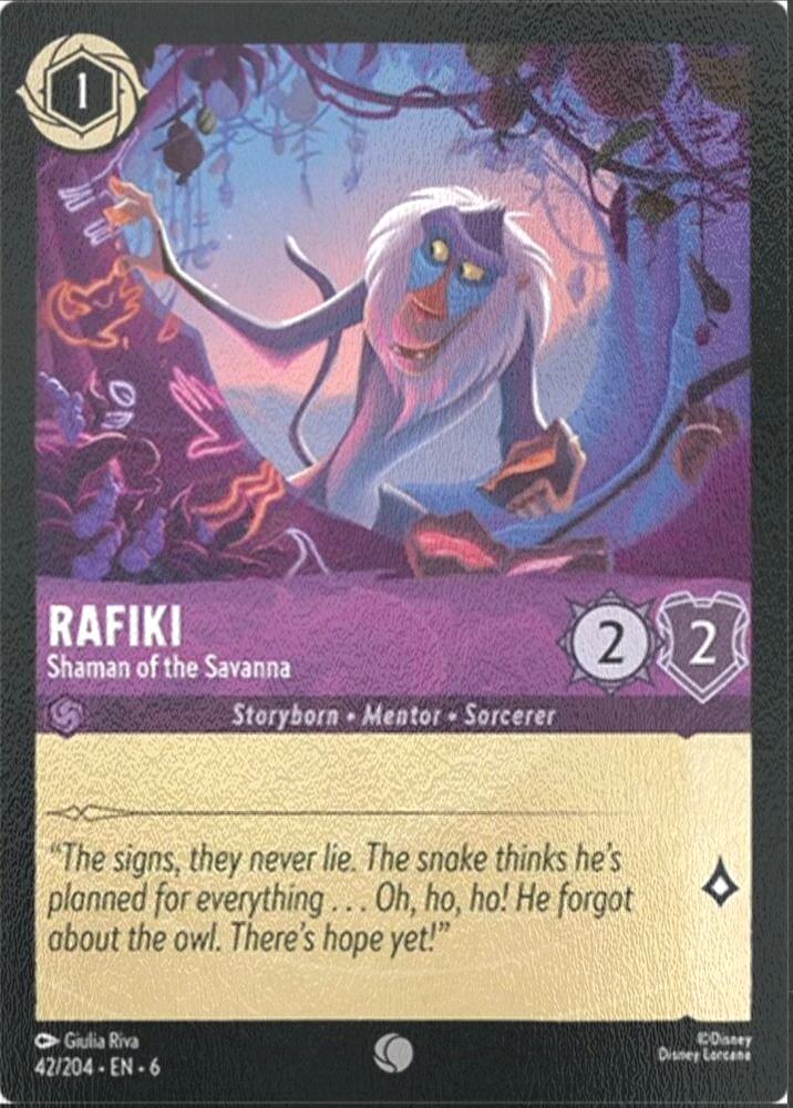 Rafiki - Shaman of the Savanna - 42/204 [Azurite Sea] [Cold Foil]
