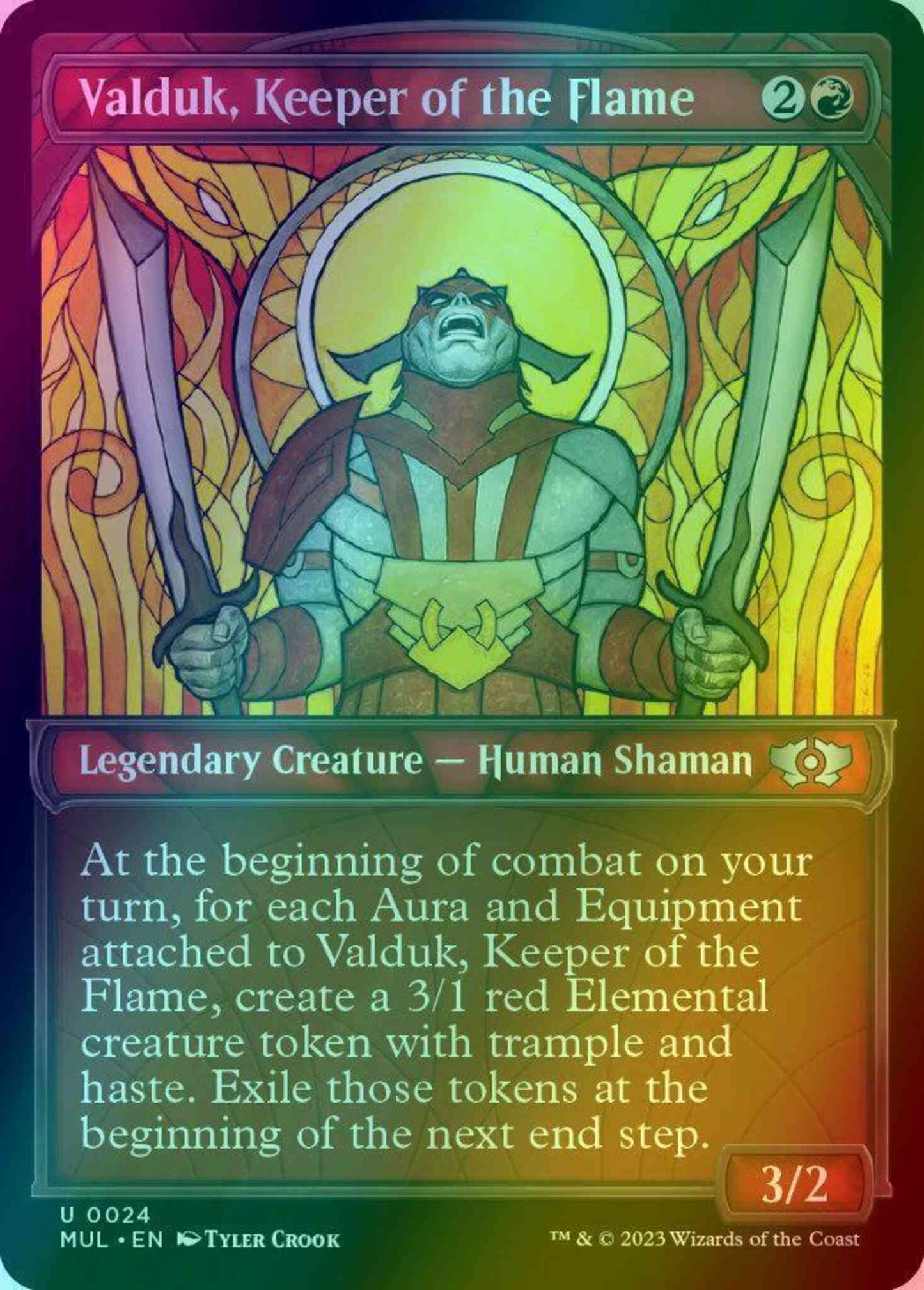 Valduk, Keeper of the Flame [24] [Planar Showcase] [Multiverse Legends] [Foil]