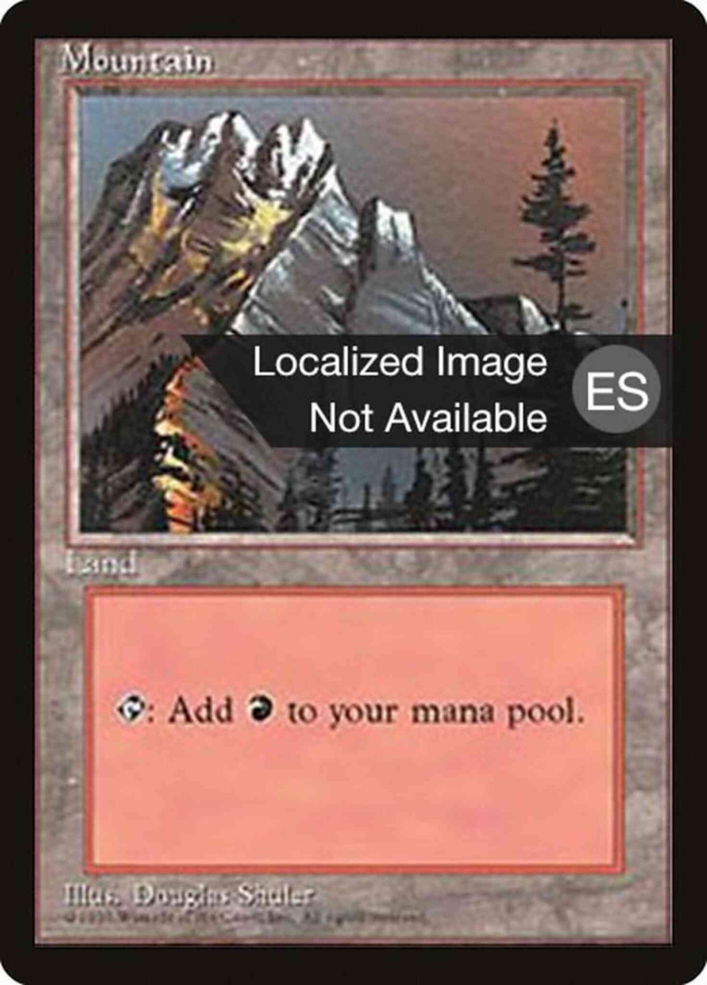 Mountain - Japanese [Red Sky Behind Tall Tree] [373] [Fourth Edition Black Border: Japanese] [Non-Foil]