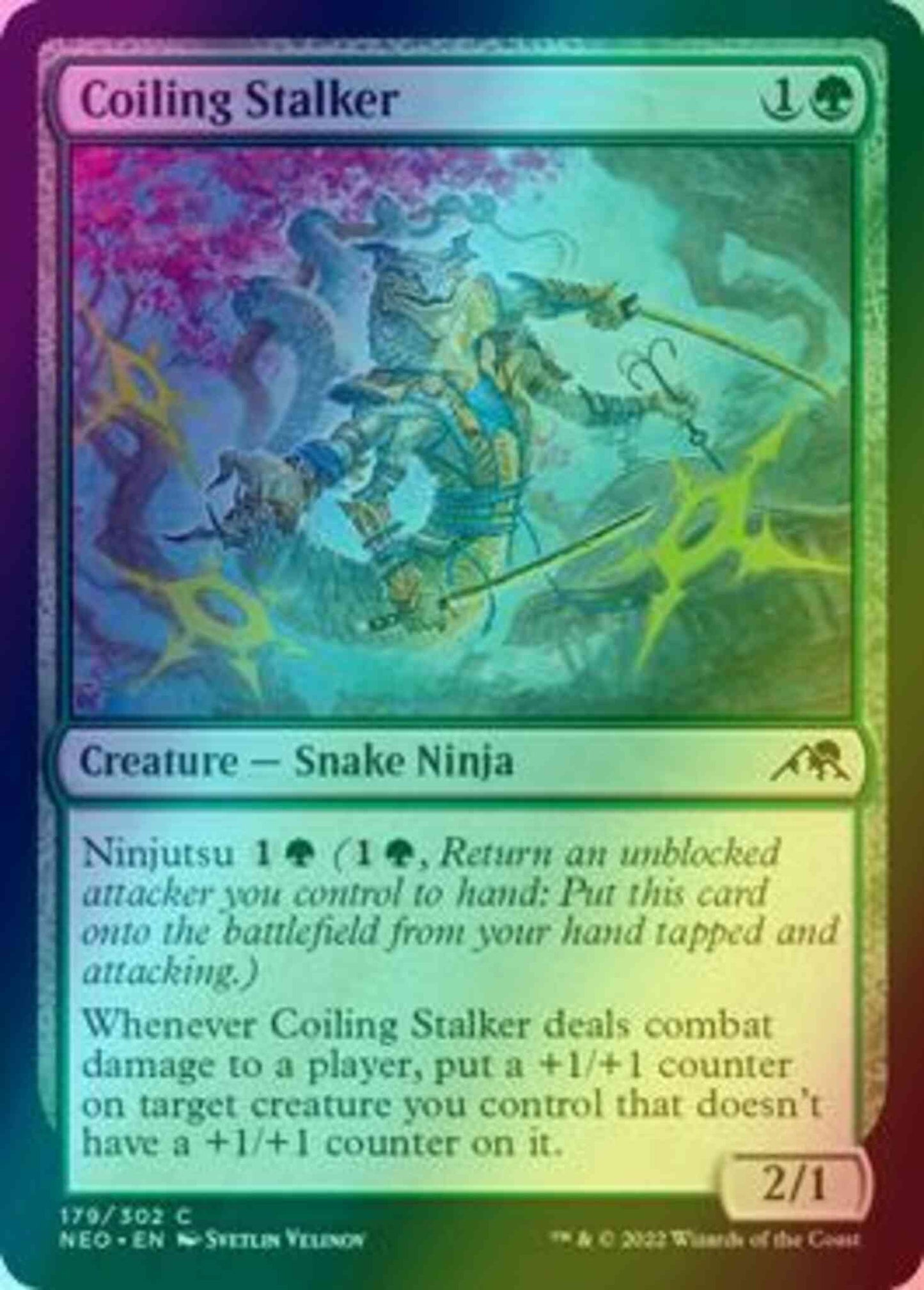 Coiling Stalker [179] [Kamigawa: Neon Dynasty] [Foil]