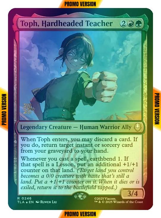 Toph, Hardheaded Teacher [246s] [Prerelease] [Avatar: The Last Airbender: Promos] [Foil]
